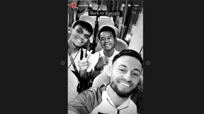 Trio pemain Persib Bandung untuk Timnas Indonesia, dari kiri ke kanan: Rachmat Irianto, Edo Febriansah, dan Marc Klok.