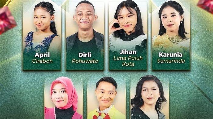 PESERTA DA7 - Tujuh peserta D Academy 7 Grup 3 tampil pada babak Top 40, Kamis (3/7/2025).