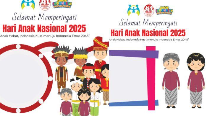 TWIBBON - Simak berikut link Twibbon Hari Anak Nasional 2025 yang bisa digunakan sebagai ucapan di media sosial.