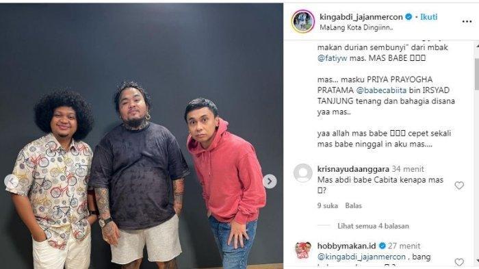 Unggahan King Abdi mengenai meninggalkan Babe Cabita.