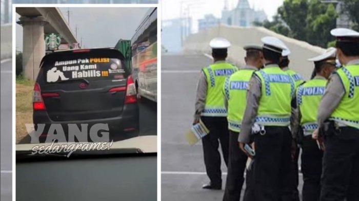 Viral, Pengemudi Mobil Innova Kena Tilang Pasang Stiker Sindir Polisi, Warganet Soroti Reaksi Sang Polisi