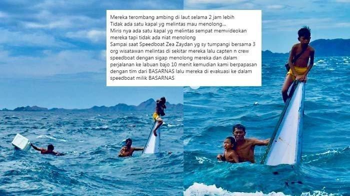 Viral perjuangan ayah ketika bertahan menyelamatkan anak-anaknya ketika perahu mereka tenggelam di lautan