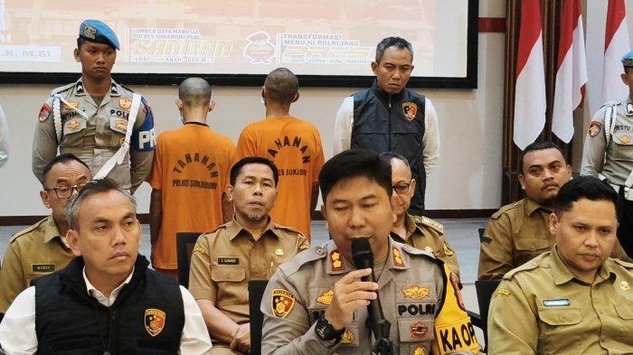 Kapolres Sukabumi, AKBP Samian (tengah pegang mik), mengatakan, akan memanggil karyawan Sadbor untuk dimintai keterangan sebegai saksi.