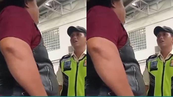 MAKSA MINTA THR - Tangkapan layar video menayangkan aksi preman mengaku
