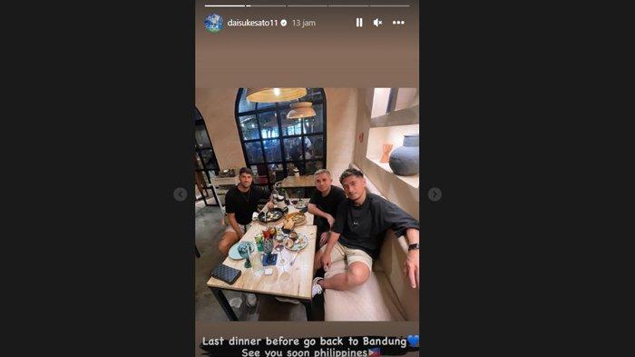 Bek Persib Bandung Daisuke Sato sebelum terbang ke Bandung.