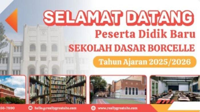 POSTER MPLS - Contoh poster Masa Pengenalan Lingkungan Sekolah (MPLS) 2025 yang gratis dan bisa diedit.
