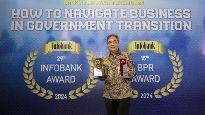 InfoBank Media Grup memberikan apresiasi kepada bank bjb pada acara Banking Mastery Forum & Appreciation 2024, yang diselenggarakan pada 29 Agustus 2024 di Shangri-La, Jakarta.