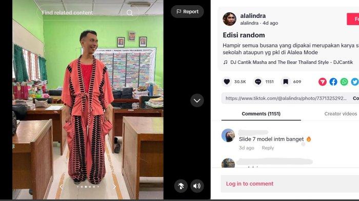 Seorang guru SMK di Yogyakarta menuai sorotan karena foto-fotonya menjadi model busana karya murid-muridnya.
