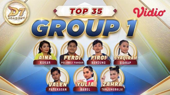 PESERTA D ACADEMY 7 - Tujuh peserta D Academy 7 Grup 1 akan tampil pada babak Top 35 malam ini, Senin (14/7/2025).