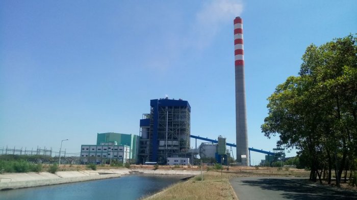 Suasana PLTU Cirebon, Desa Kanci Kulon, Kecamatan Astanajapura, Kabupaten Cirebon, Sabtu (18/8/2018).