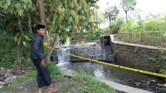 Dam di Sungai Ciromban, Kampung Leuwimalang RT 04/06, Kelurahan Sukamulya, Kecamatan Bungursari, Kota Tasikmalaya tempat tenggelamnya bocah 9 tahun, Senin (7/10/2024).