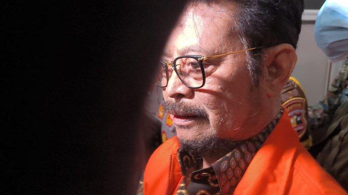 Syahrul Yasin Limpo selesai diperiksa terkait kasus dugaan pemerasan yang menjerat Ketua KPK non-aktif, Firli Bahuri, di Bareskrim Polri, Jakarta pada Rabu (29/11/2023)