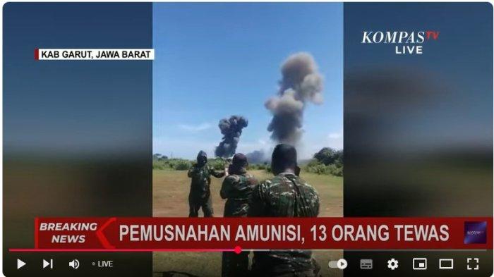MAKAN KORBAN - Pemusnahan amunisi menewaskan 13 orang di Kabupaten Garut, Jawa Barat, Senin (12/5/2025).