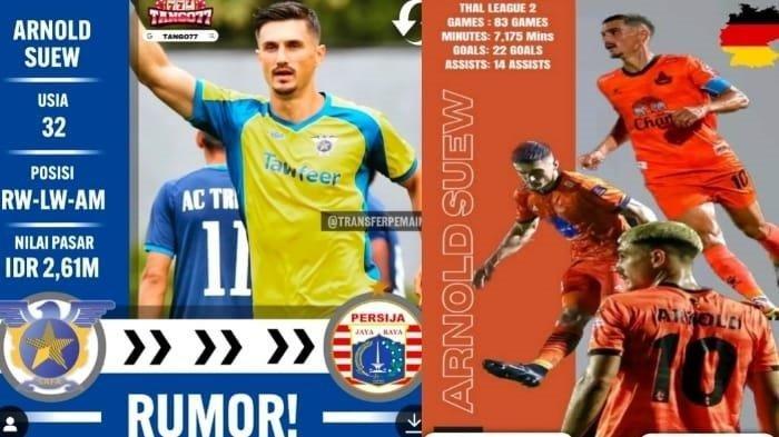 Potret gelandang asal Jerman, Arnold Suew. Arnold Suew sempat dikaitkan dengan Persija Jakarta jelang dimulainya Liga 1 2024.