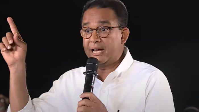 Capres Anies Baswedan di acara Desak Anies, di JIEXPO, Kemayoran, Jakarta Pusat, Senin (29/1/2024).