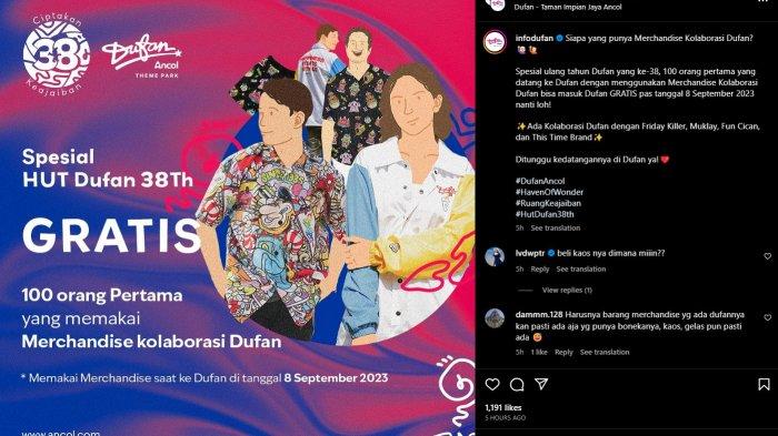 Dalam rangka menyambut hari jadinya yang ke 38 tahun, Dufan Ancol memberi penawaran khusus berupa tiket masuk gratis bagi pengunjung dengan syarat dan ketentuan khusus.