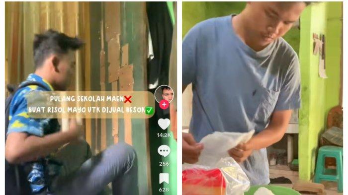 Fadil, bocah kelas XI yang berjualan risol.