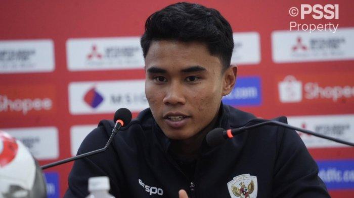 Muhammad Ferarri dalam sesi jumpa pers di Piala AFF 2024.