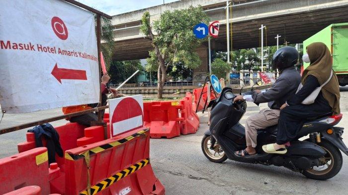 Jalur Kalimalang Bekasi arah Jakarta rawan amblas, Dishub lakukan rekayasa lalu lintas dari Jembatan Primaya sampai ke Lagoon.