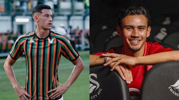 Calon pemain naturalisasi Timnas Indonesia, Jay Idzes (kiri) dan Nathan Tjoe-A-On (kanan).