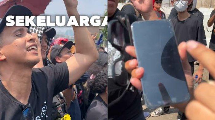 Saat sedang berdemo di depan gedung DPR, Jovi da Lopez mendadak mendapatkan chat Whatsapp dari nomor misterius.