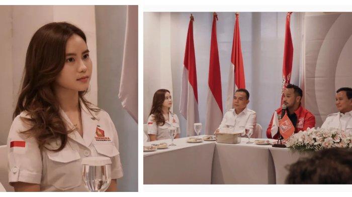 Kader milenial Gerindra, Maria Teresa Suhardja pada pertemuan Gerindra dengan PSI.