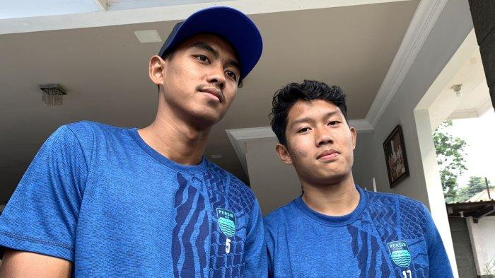Kakang Rudianto (kanan) dan Ferdiansyah (kiri) dua pemain muda Persib Bandung.