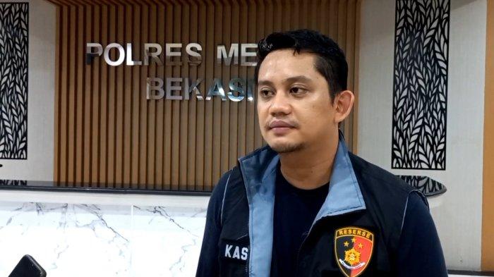 Kasat Reskrim Polres Metro Bekasi Kompol Onkoseno Grandiarso Sukahar di Mapolres Bekasi, Jalan Ki Hajar Dewantara, Cikarang, Kabupaten Bekasi.