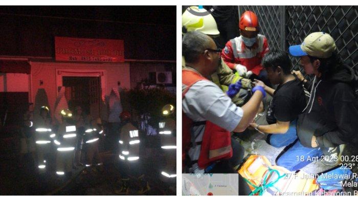 Kebakaran melanda sebuah hotel di kawasan Melawai, Kebayoran Baru, Jakarta Selatan pada Kamis (17/8/2023) dini hari.
