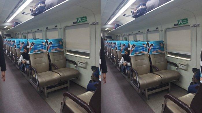 Kereta api ekonomi yang menggunakan kursi premium.