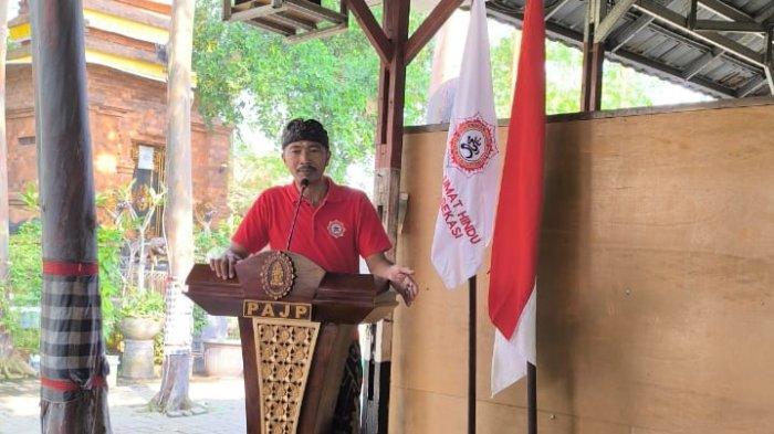 Ketua terpilih Paguyuban Umat Hindu (Banjar SDHD) Kabupaten Kabupaten I Gede Artawan untuk periode 2024-2027.