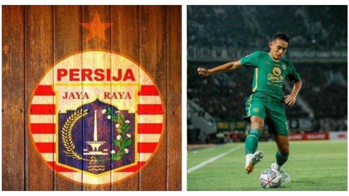 Kolase Foto Persija Jakarta dan bek Persebaya Rizky Ridho.