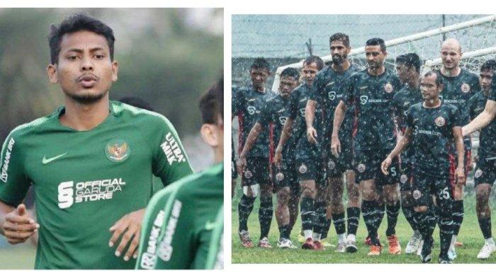 Kolase Foto Zulfiandi dan skuat Persija Jakarta.