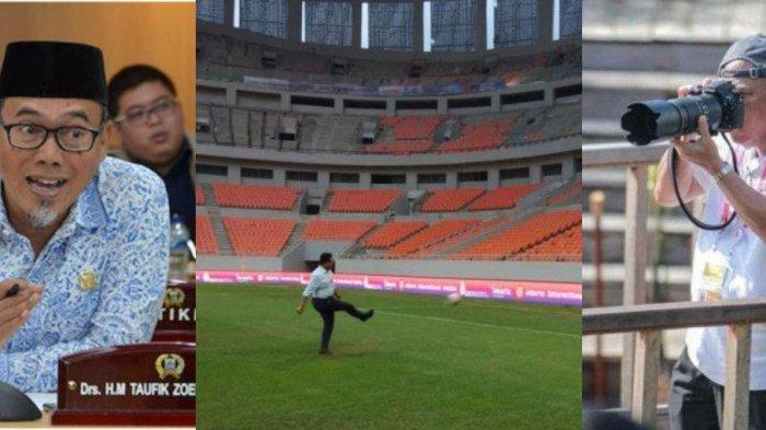 Kolase Politikus PKS Muhammad Taufik Zoelkifli, rumput JIS dan Menteri PUPR Basuki Hadimuljono. (1)