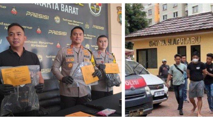 Kolase Foto Kapolres Metro Jakarta Barat, Kombes Pol M Syahduddi dan pelaku pembunuhan wanita di depan Central Park, Jakarta Barat.