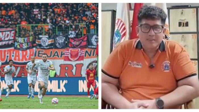 KERIBUTAN USAI LAGA - Keributan suporter terjadi usai laga klasik Persija Jakarta vs Persib Bandung di Stadion Patriot, Bekasi pada Minggu (16/2/2025). ((Kompas.com/Adil Nursalam dan tangkapan layar IG infokomjakmania).
