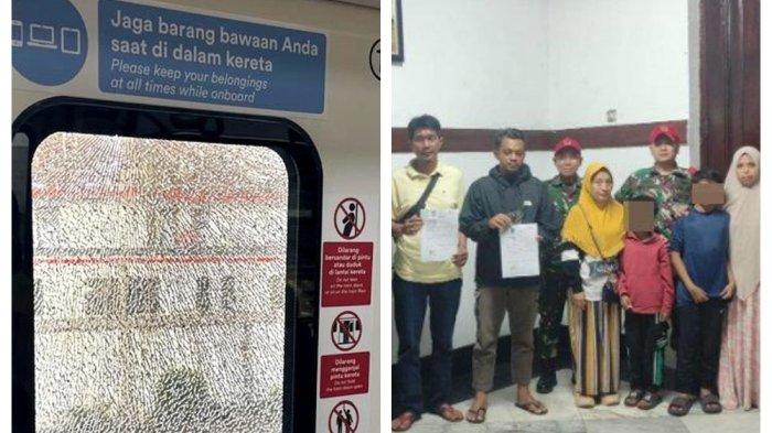 PELAKU PELEMPARAN KACA KRL - Kaca di rangkaian kereta retak akibat tindakan pelemparan batu di antara lintasan Stasiun Cilebut-Stasiun Bogor, Jumat (11/7/2025).Terungkap pelaku yang melempari batu ke Kereta rel listrik (KRL) CLI-125 yang baru meluncur di wilayah Jabodebek dua bulan pada Jumat (11/7/2025) sore