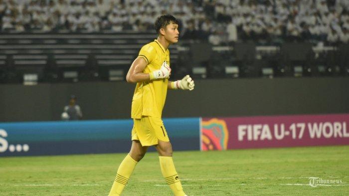 Penjaga gawang Timnas Indonesia, Ikram Al Giffari.