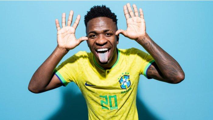 Penyerang Timnas Brasil, Vinicius Junior.