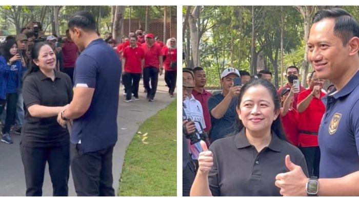 Pertemuan Puan Maharani dengan Agus Harimurti Yudhoyono (AHY) di Senayan, Minggu (18/6/2023).