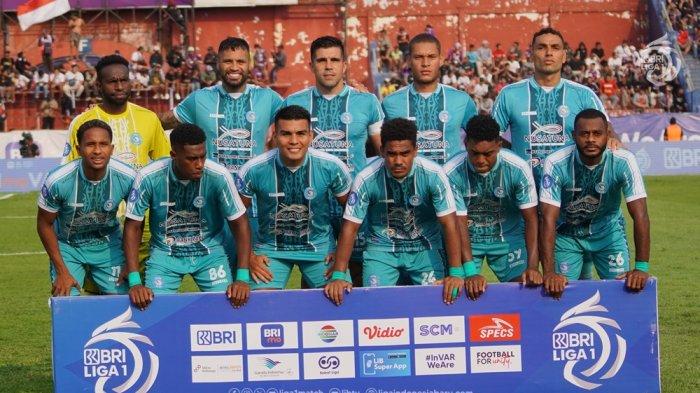 Potret skuad PSBS Biak di kompetisi Liga 1.