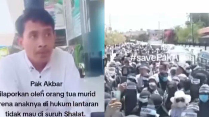 Akbar Sorasa, guru yang dilaporkan orangtua murid yang tak terima anaknya ditegur karena tak salat akhirnya buka suara.