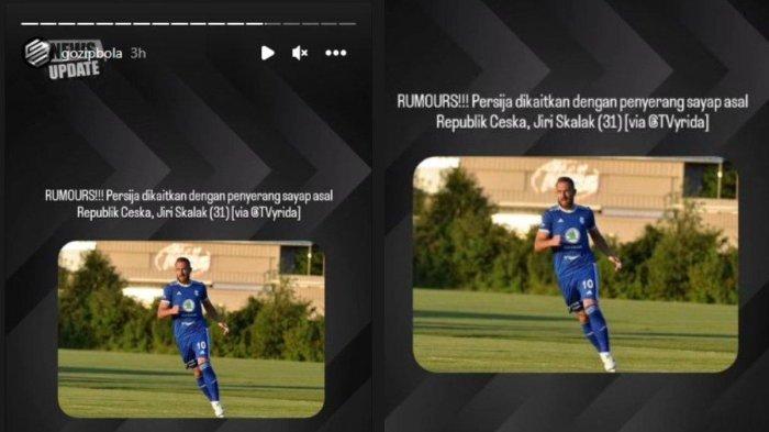 Rumor akan dikaitkannya Jiri Skalak dengan Persija Jakarta melalui unggahan Instagram Story @gozipbola, pada Minggu (2/7/2023).