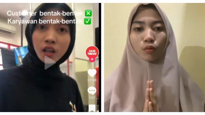 Seorang karyawan Mixue membentak-bentak seorang pengunjung yang memprotes minuman tak sesuai dengan pesanan.