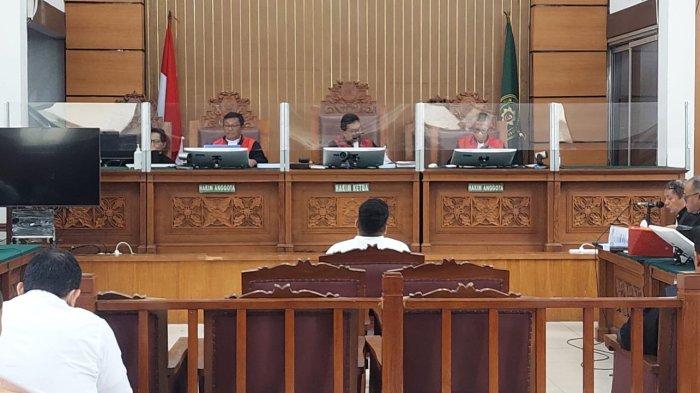 Terdakwa Shane Lukas menjalani sidang pleidoi dalam perkara penganiayaan David Ozora di Pengadilan Negeri (PN) Jakarta Selatan, Selasa (22/8/2023).