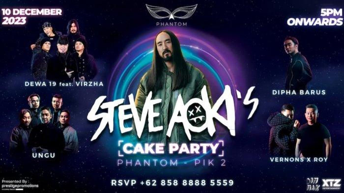 Pada 10 Desember 2023, DJ legendaris internasional Steve Aoki akan menghibur kalian semua di Phantom, kawasan Pantai Indah Kapuk 2.