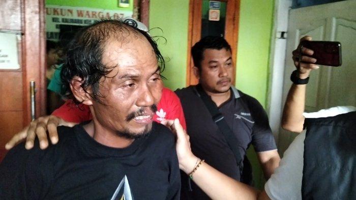 Suherman (40), nelayan terduga pelaku pelecehan terhadap anak 5 tahun di Cilincing, Jakarta Utara, Senin (18/9/2023).