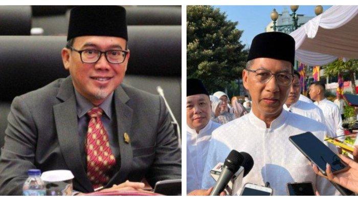 Kolase Foto Sekretaris Fraksi PKS di DPRD DKI Jakarta, M. Taufik Zoelkifli dan Pj Gubernur DKI Heru Budi Hartono.