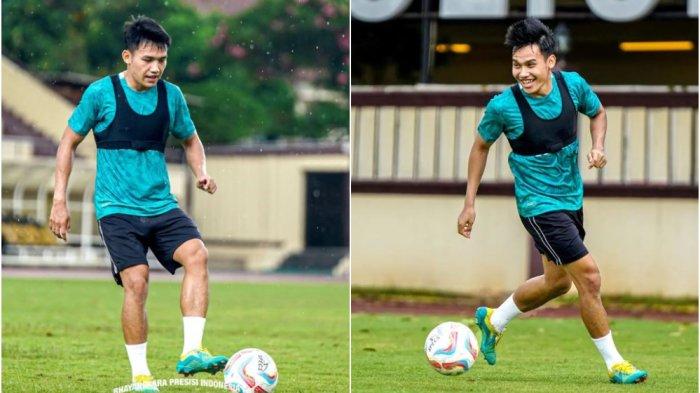 Aksi Witan Sulaeman saat menjalani latihan bersama Bhayangkara FC di Stadion PTIK, Jakarta Selatan.