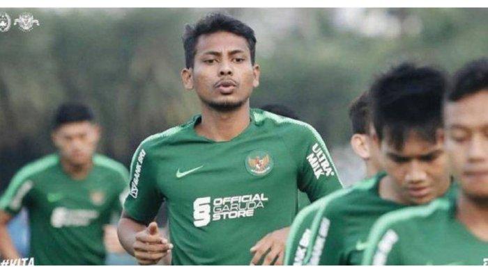 Zulfiandi saat memperkuat Timnas Indonesia di laga tahun 2019.